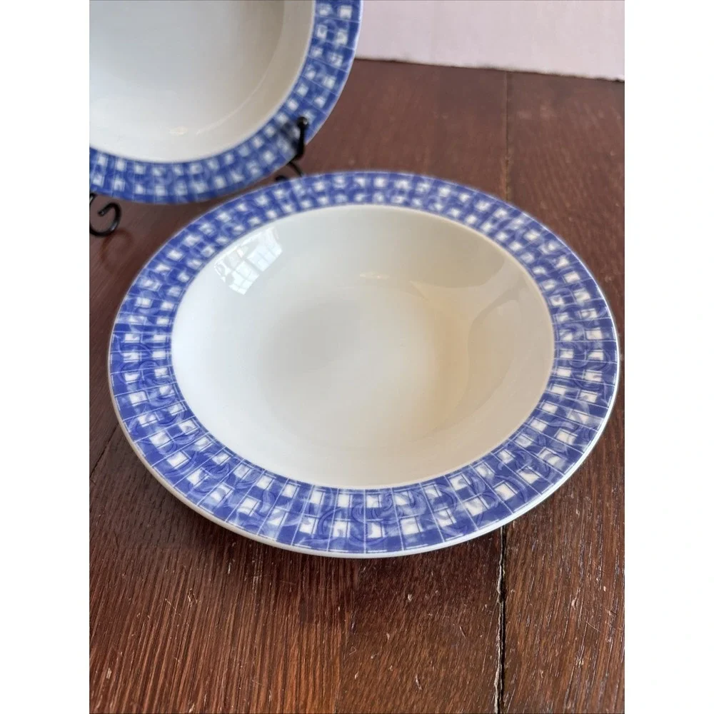 Oneida 1998 discontinued Table Trends BLUE HEATHER 7 3/8